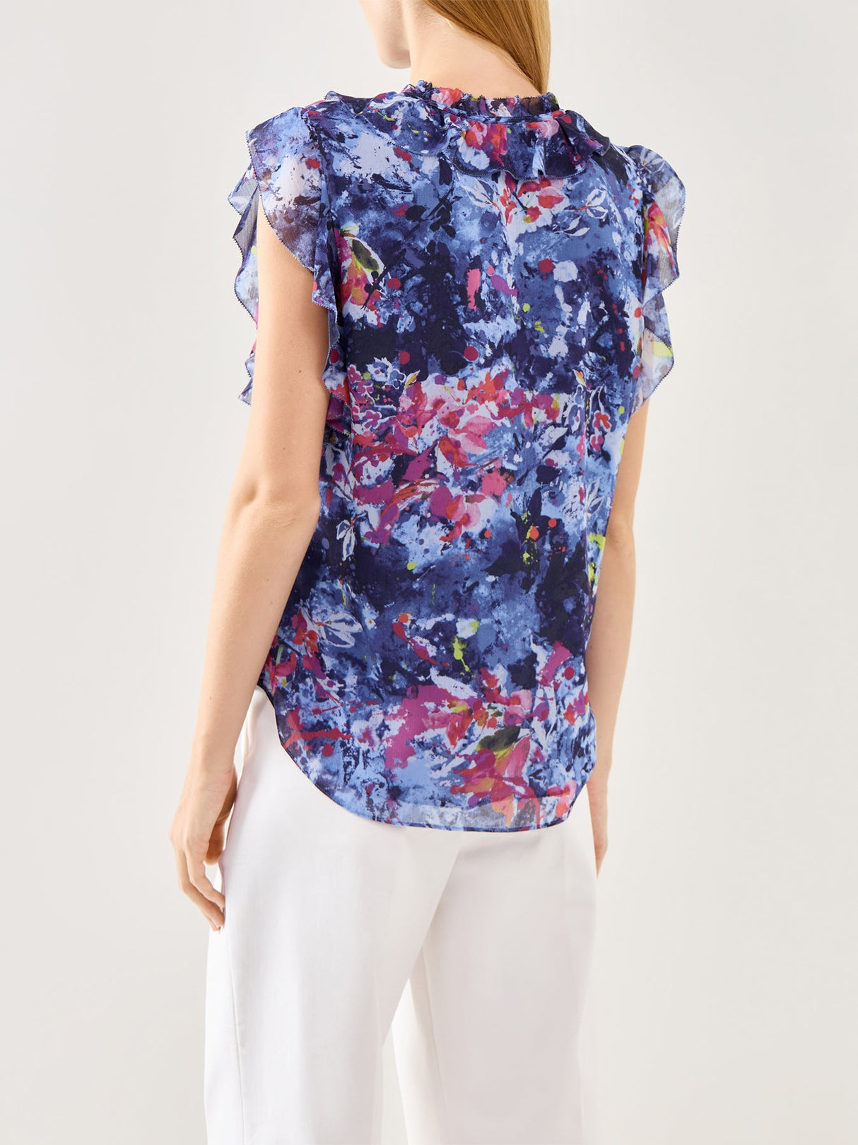 Perlette Floral Ruffle Blouse