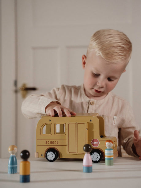 Wooden School Bus with Figures