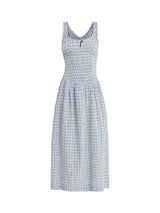 Mallory Midi Dress Cloudy Check