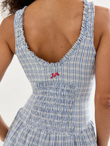 Mallory Midi Dress Cloudy Check