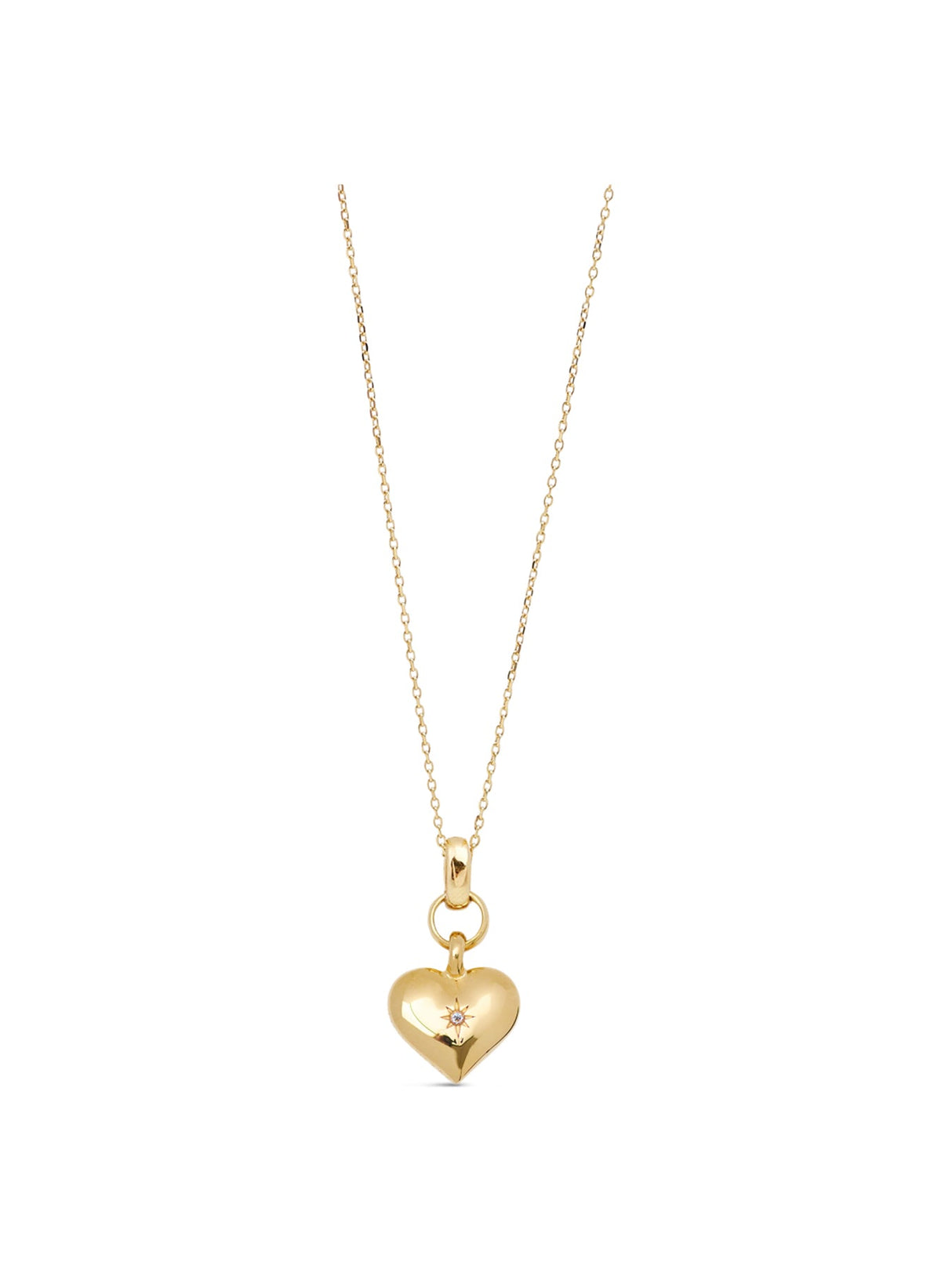 Small Gold Heart on Trace Chain