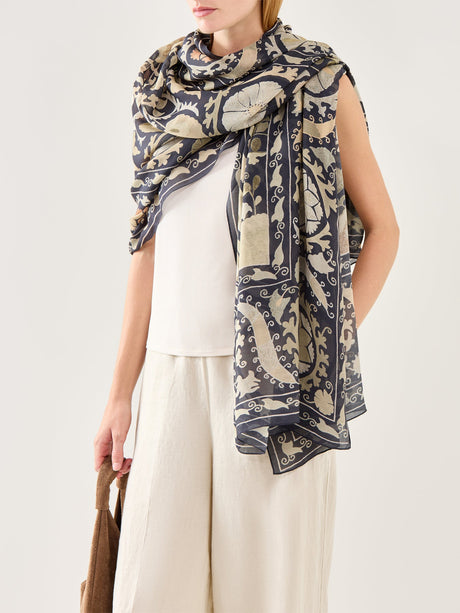 Susani Charcoal Scarf