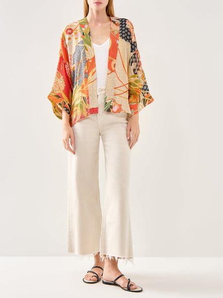Fans Scarlet Short Kimono