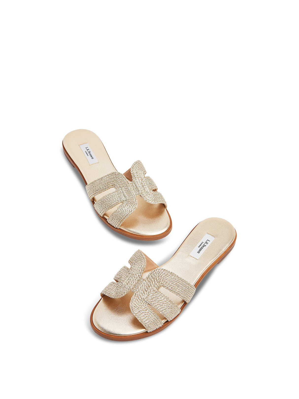 Metallic Riley Flat Sandals