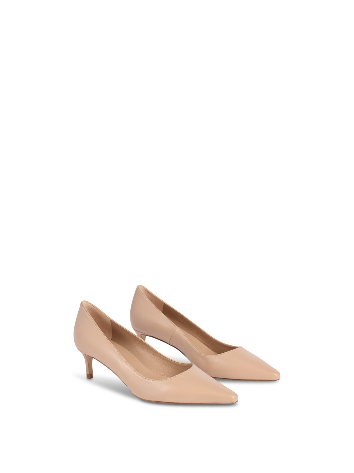 Neutral Ava Trench Suede Pointed Kitten Heel Court