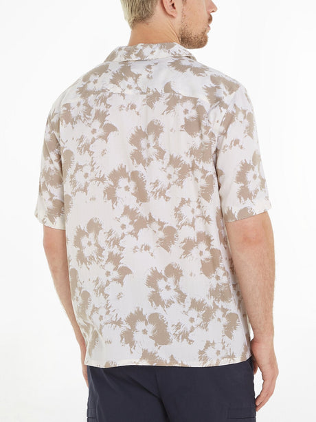 Floral Print Cuban Collar Shirt