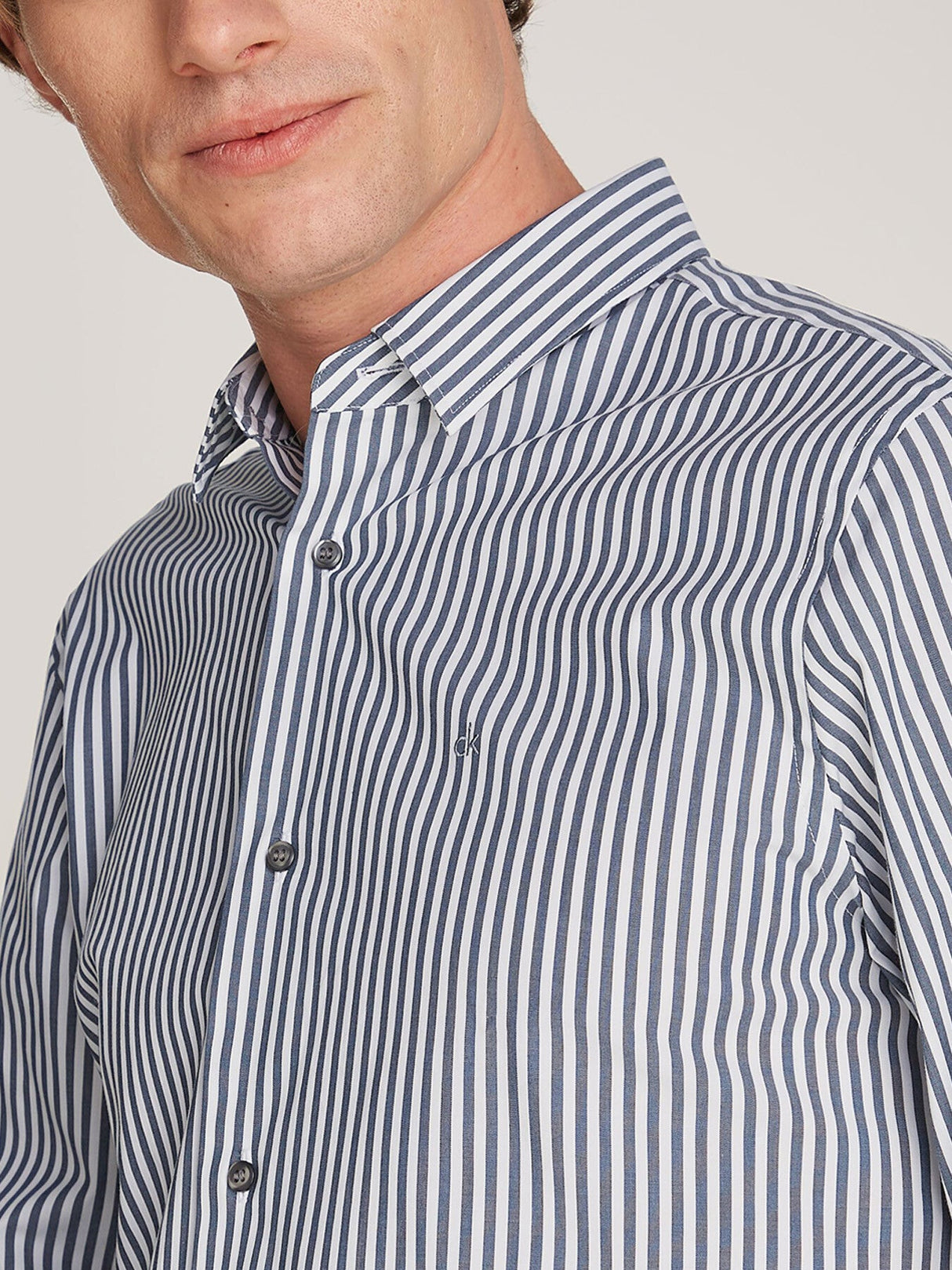 Poplin Stretch Striped Shirt