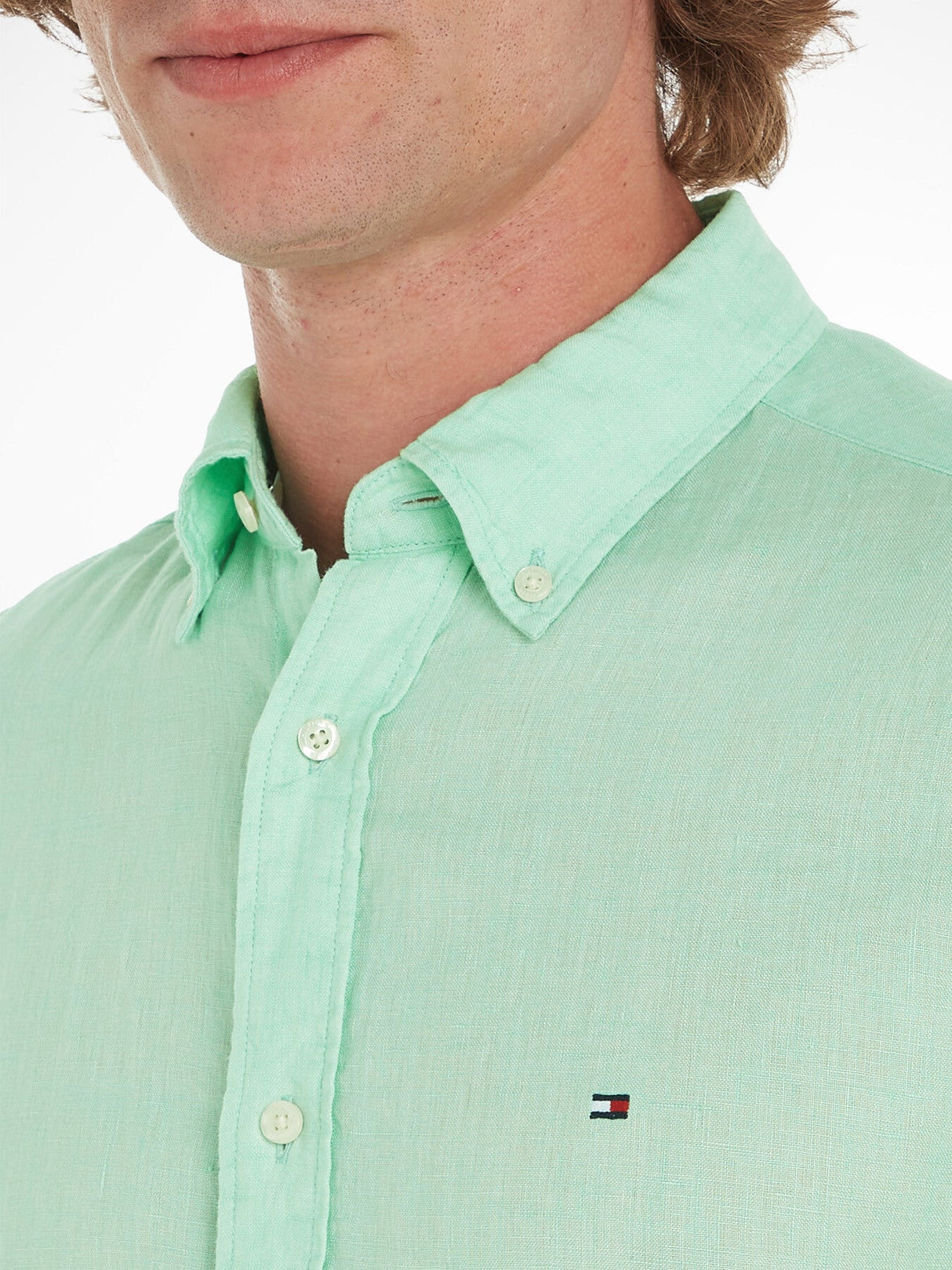 Pigment Dyed Linen Regular Fit Shirt