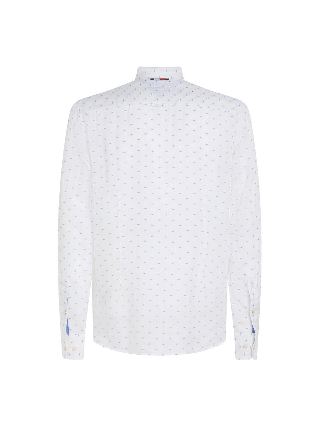 Linen Flag Embroidery Slim Fit Shi