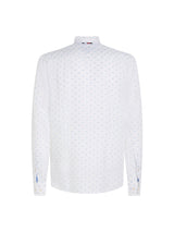 Linen Flag Embroidery Slim Fit Shi
